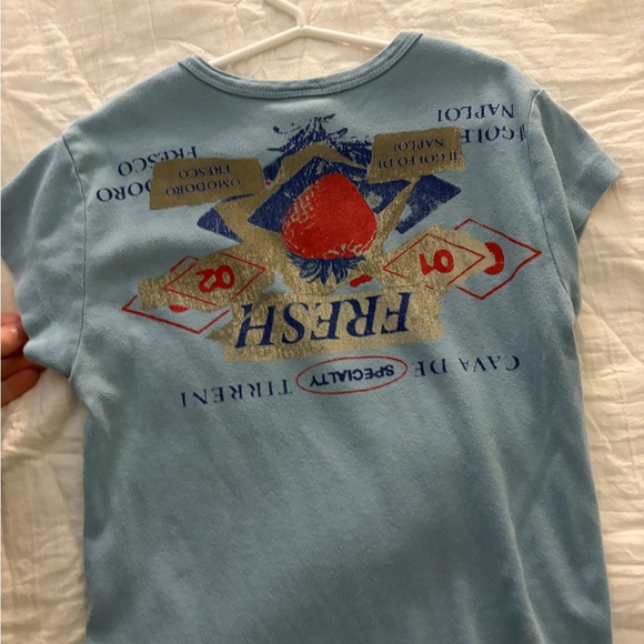 Urban Outfitters Blue Graphic Crop Top - Picture 4 of 4